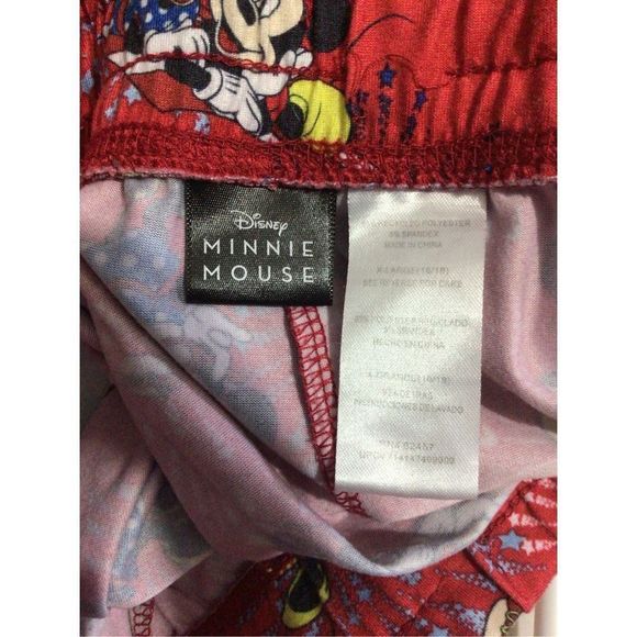 Disney Minnie Mouse Lounge Pants Red Multi Size XL (16/18) Side Pockets! - Picture 3 of 15